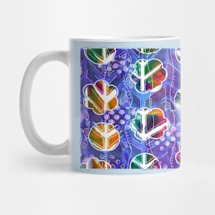 Peace - Love Flowers and Circles Mug